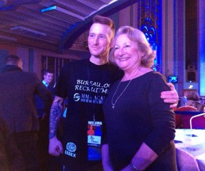 Carol and Alan at the cage fighting event